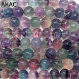 Natural Colorful Fluorite Bracelet 9-10mm 20 Beads