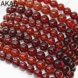 7-8mm A++ Natural Orange Garnet Bracelet Beads