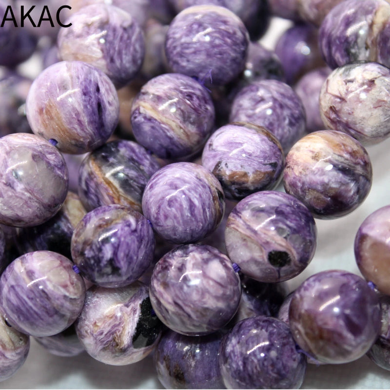 Natural A+ Charoite Bracelet Beads 13-14mm