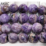 Natural A+ Charoite Bracelet Beads 13-14mm
