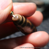 Tibetan Agate Double Heaven&Earth dZi Bead Pendant Talisman