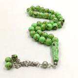 Green Shell Tasbih Gemstone Islamic Bracelet 33 45 66 99 Rosary Bracelet