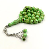 Green Shell Tasbih Gemstone Islamic Bracelet 33 45 66 99 Rosary Bracelet