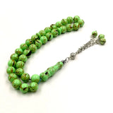 Green Shell Tasbih Gemstone Islamic Bracelet 33 45 66 99 Rosary Bracelet