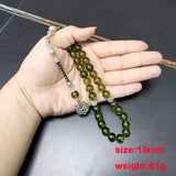 Peridot Crystal Olive Quartz Tasbih Muslim Bracelets