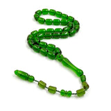 Saudi Green Resin 33 Beads Bracelet Muslim Misbaha Prayer Beads Islamic Rosary