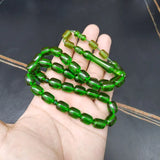 Saudi Green Resin 33 Beads Bracelet Muslim Misbaha Prayer Beads Islamic Rosary