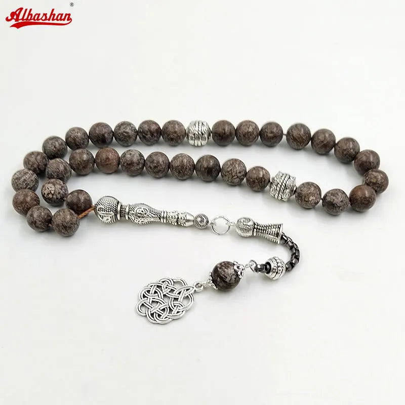 Alabaster Stone Tasbih Bracelet 33 45 66 99 100 Beads Muslim Islamic Jewelry