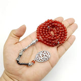 Natural Red Agate Stone 99 Beads 6mm Pocket Prayer Beads Muslim Bracelet