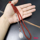 Natural Red Agate Stone 99 Beads 6mm Pocket Prayer Beads Muslim Bracelet