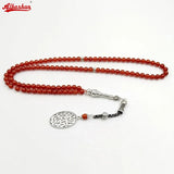Natural Red Agate Stone 99 Beads 6mm Pocket Prayer Beads Muslim Bracelet