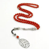 Natural Red Agate Stone 99 Beads 6mm Pocket Prayer Beads Muslim Bracelet