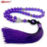 Tasbih Purple Resin 33 45 66 99 Beads Bracelet Muslim Rosary Gradient Tassel
