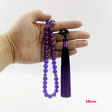 Tasbih Purple Resin 33 45 66 99 Beads Bracelet Muslim Rosary Gradient Tassel