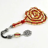 Transparent Resin Tasbih Islam Rosary Muslim red bracelet