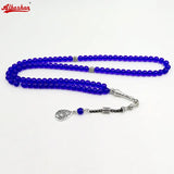 8mmx 99 Tasbih with Metal Tassel Prayer Beads Muslim Rosary