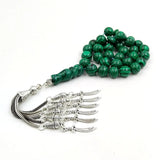 ALIBASHAN Green Malachite Muslim Prayer Beads Islamic Misbaha Gift