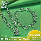 925 Silver Jewelry Set For Women: Chain Necklace & Bracelet Gift