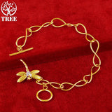 925 Silver Dragonfly Zircon Bracelet Crystal Hand Chain Wedding Jewelry