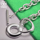 925 Sterling Silver Heart Bracelets For Woman Hand Chain Party Wedding Charm