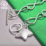 925 Sterling Silver Star Bracelet for Women Hand Chain Party Wedding Charm
