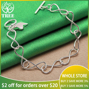 925 Sterling Silver Star Bracelet for Women Hand Chain Party Wedding Charm