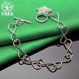 925 Sterling Silver Star Bracelet for Women Hand Chain Party Wedding Charm