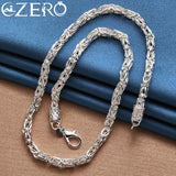 ALIZERO 24K Necklace 925 Sterling Silver Faucet Chain High-Quality Fine Jewelry