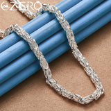 ALIZERO 925 Silver Dragon Head Chain Necklace Men Party Charm Jewelry Gift