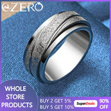 ALIZERO 925 Sterling Silver Frosted Ring Wedding Engagement Party Jewelry