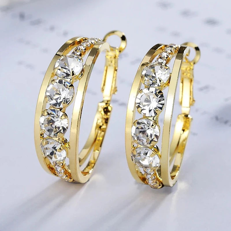 ALIZERO 925 Sterling Silver/Black/Gold Round Earrings