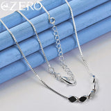ALIZERO 925 Silver Geometric Bead Chain Necklace, Unisex Jewelry