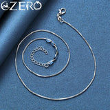 ALIZERO 925 Silver Geometric Bead Chain Necklace, Unisex Jewelry