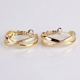 ALIZERO Sterling Silver Gold/Rose Earrings Lady Jewelry Wedding Party