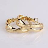 ALIZERO Sterling Silver Gold/Rose Earrings Lady Jewelry Wedding Party