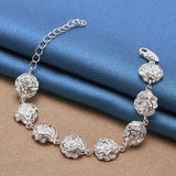 925 Silver Rose Jewelry Set for Women Wedding Engagement Party