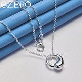 ALIZERO 925 Silver Water Drop Set Wedding Party Jewelry