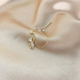 Rhinestone Bear Tassel Earrings Star Clip Statement Jewelry