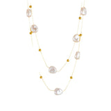 Baroque Pearl Pendant Necklace 18K Plated Choker