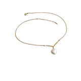 Baroque Pearl Pendant Necklace 14K Plated Chain Choker