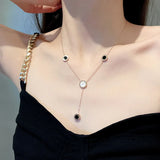 Metal Pendant Necklace for Women Thin Chain Accessories