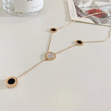Metal Pendant Necklace for Women Thin Chain Accessories