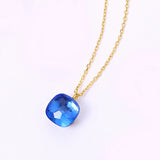 Amethyst Candy Style Pendant Necklace 925 Sterling Silver Plated Fine Jewelry