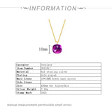 Amethyst Candy Style Pendant Necklace 925 Sterling Silver Plated Fine Jewelry