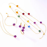 Amethyst Candy Style Pendant Necklace 925 Sterling Silver Plated Fine Jewelry
