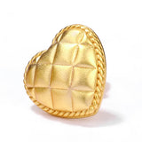 925 Silver Heart Stud Earrings Sand Blast Plated