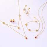 925 Silver Bracelet Candy Style Yellow Zircon Plated Birthday Gift