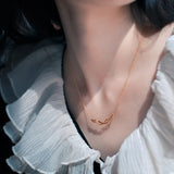 925 Silver Chain Necklace Women Vintage Texture Plated Fine Jewelry