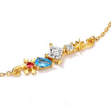 925 Silver Bracelet Women 5*3mm Zirconium Moon Star Jewelry
