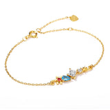 925 Silver Bracelet Women 5*3mm Zirconium Moon Star Jewelry